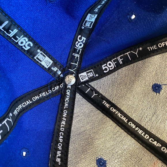 Men’s NY Mets New Era Royal/Orange Authentic On Field 59FIFTY Fitted Hat 7 3/8 - Picture 7 of 7